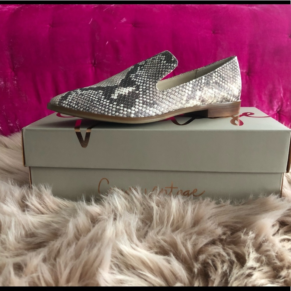Faux Snake Skin Loafer - Size 8